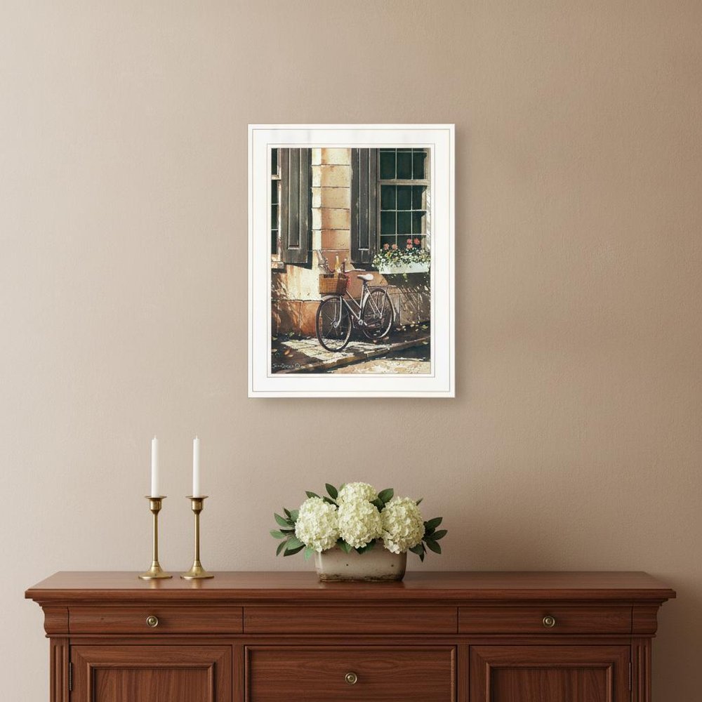 Picnic Getaway 1 White Framed Print Wall Art