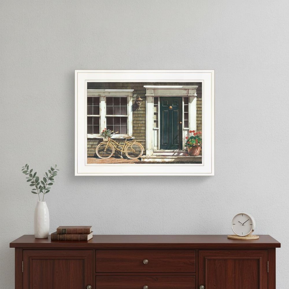 Parked Out Front 1 White Framed Print Wall Art