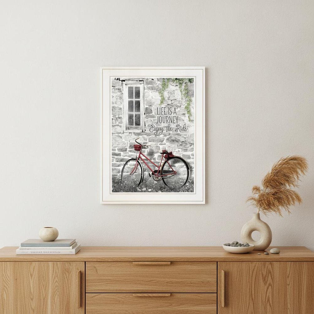 Life is a Journey 2 White Framed Print Wall Art