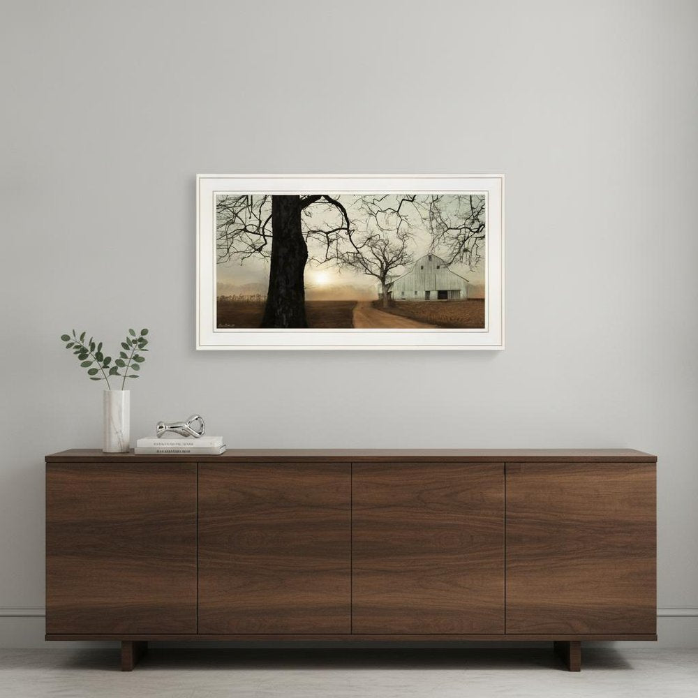 Millersburg Sunrise 2 White Framed Print Wall Art