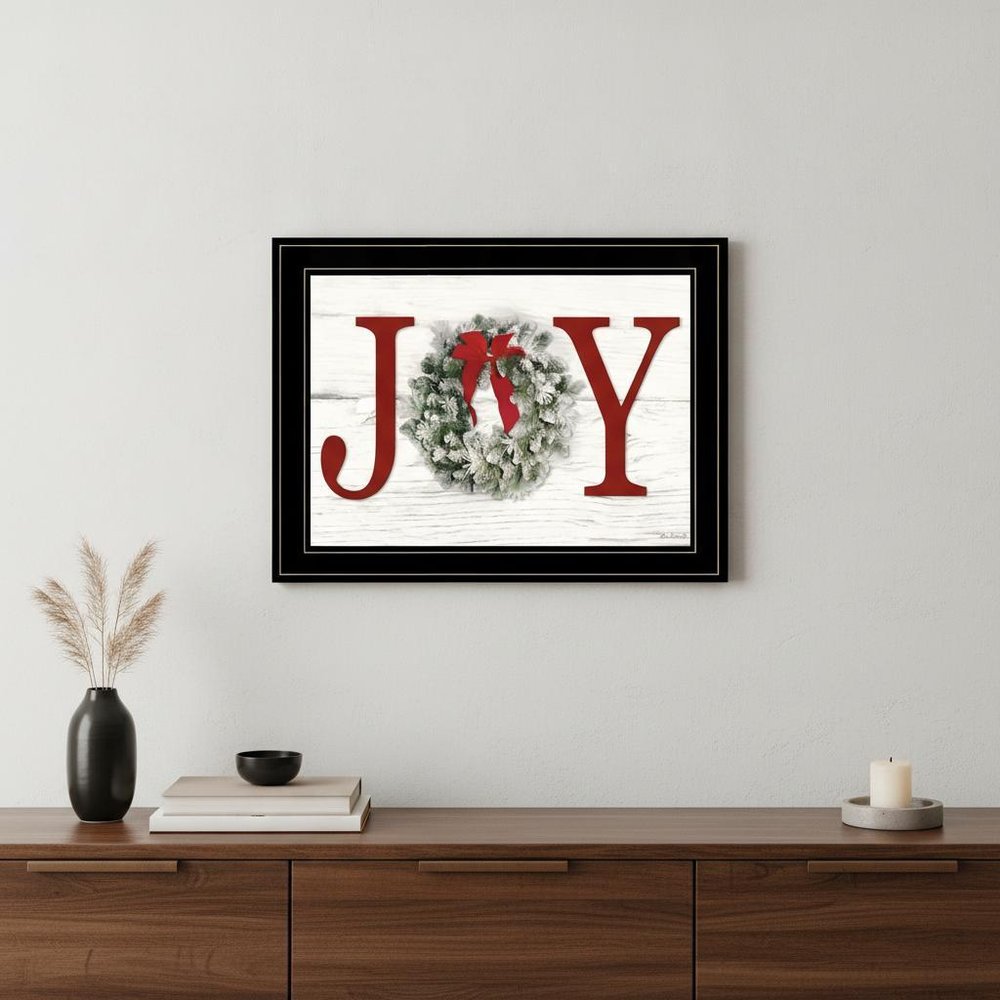 Christmas Joy 5 Black Framed Print Wall Art