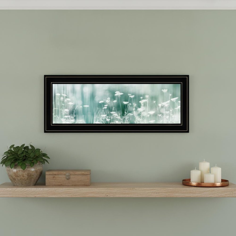 Dreamy Meadow 2 Black Framed Print Wall Art