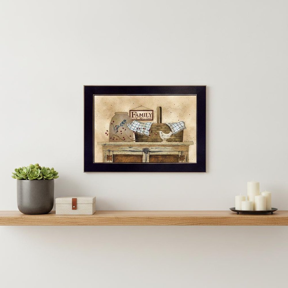 Family Still Life 2 Black Framed Print Wall Art
