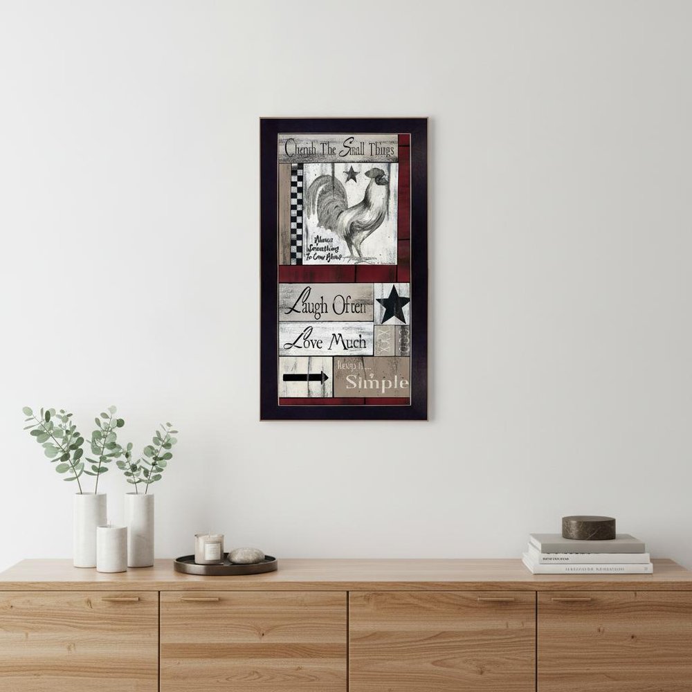 Cherish The Small things 2 Black Framed Print Wall Art