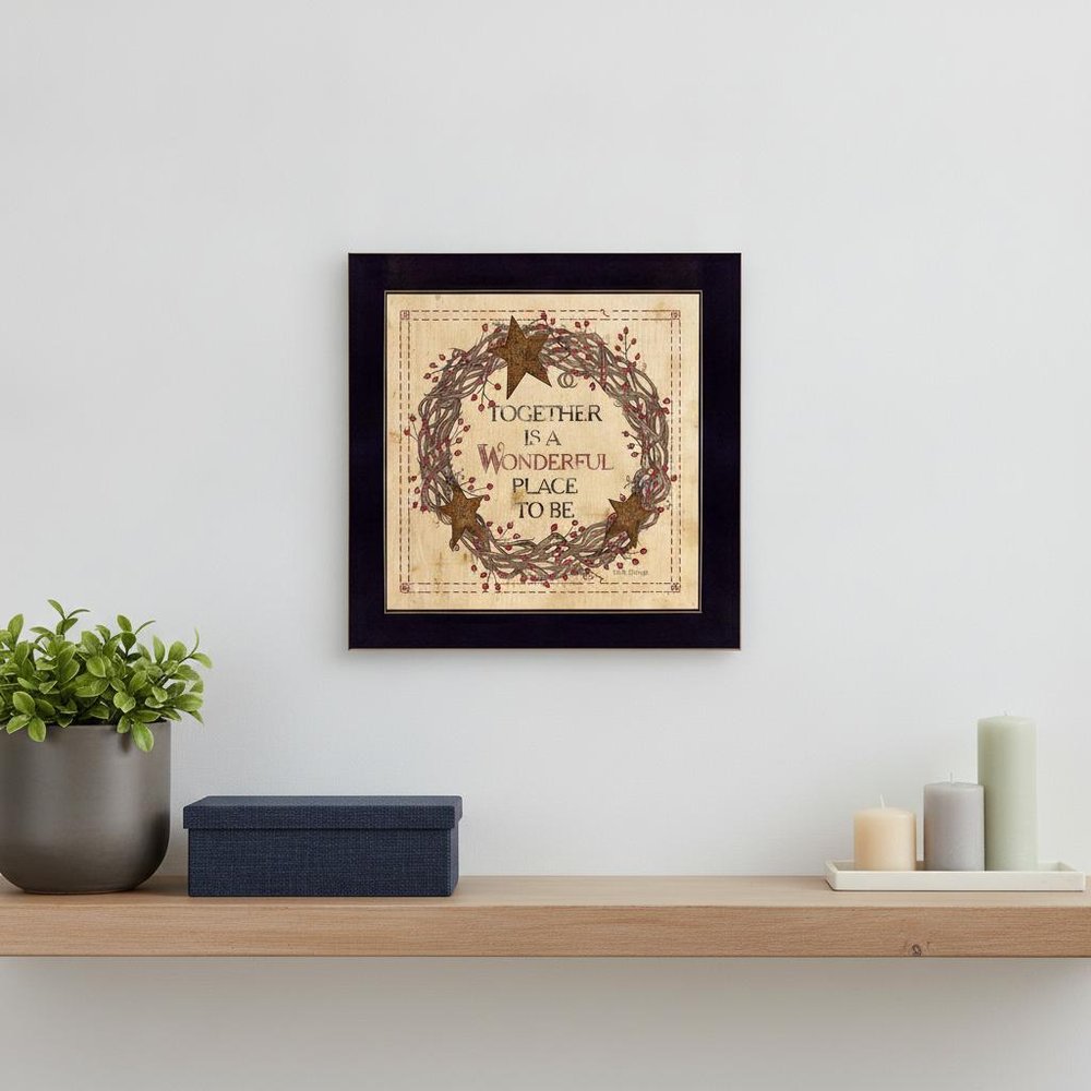 Together is a Wonderful Place to Be Ready to Hang Framed Print Black Frame Black Framed Print Wall Art