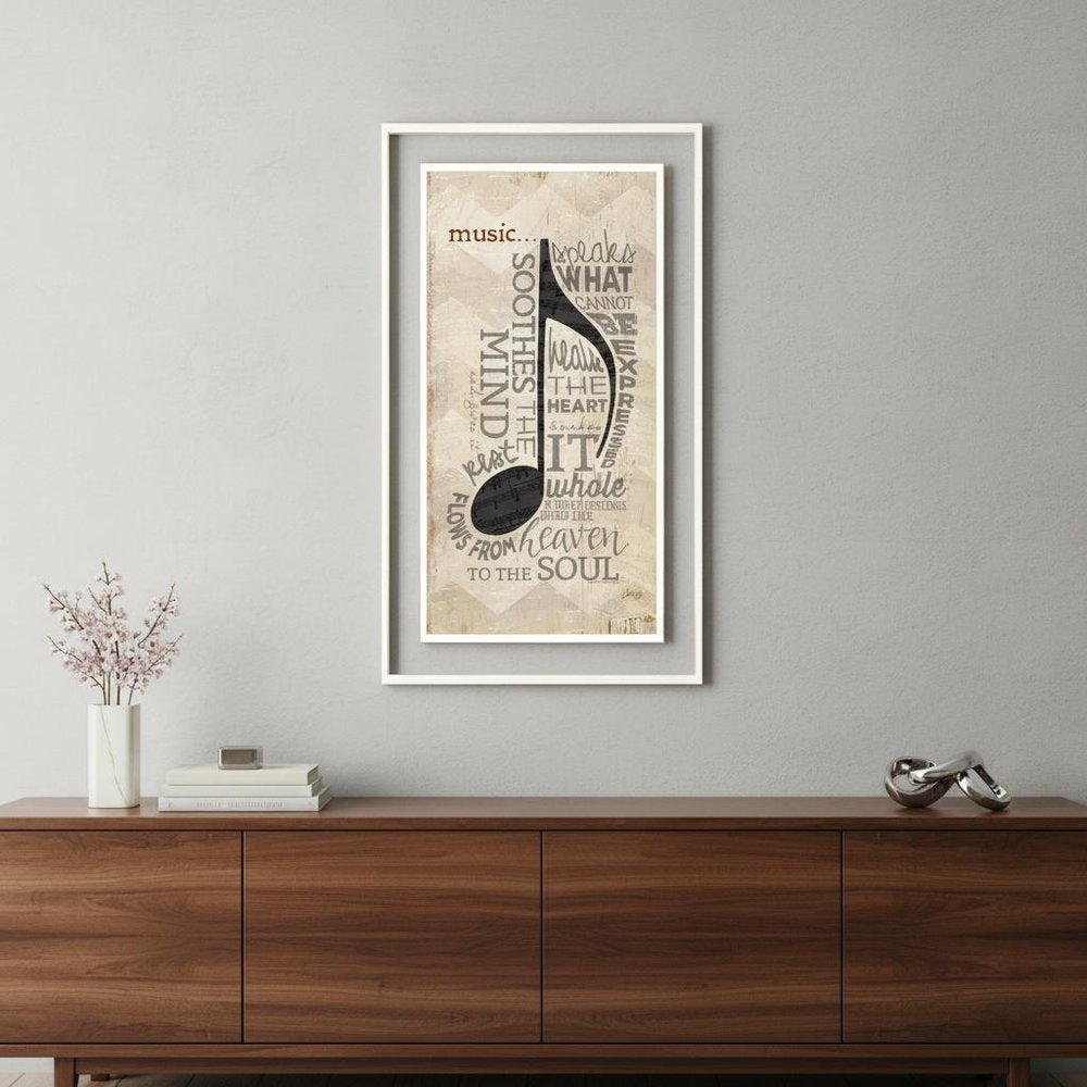 Music 4 White Framed Print Wall Art