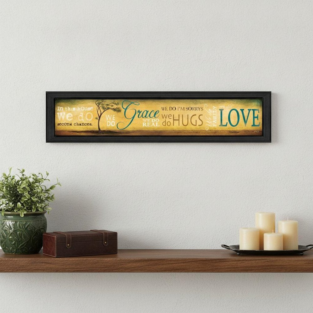 Grace And Love Black Framed Print Wall Art