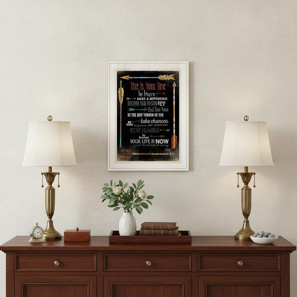 This is Your Time 1 White Framed Print Wall Art