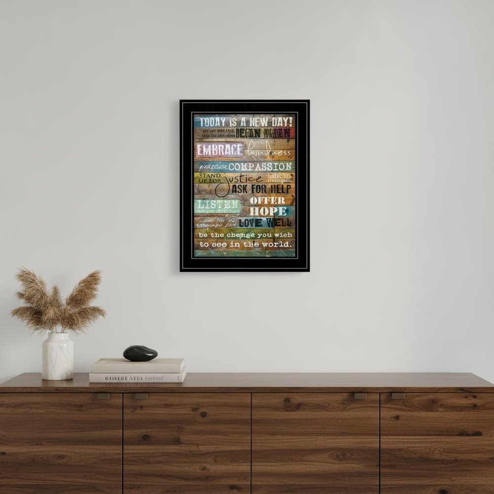 Today Is 2 Black Framed Print Wall Art