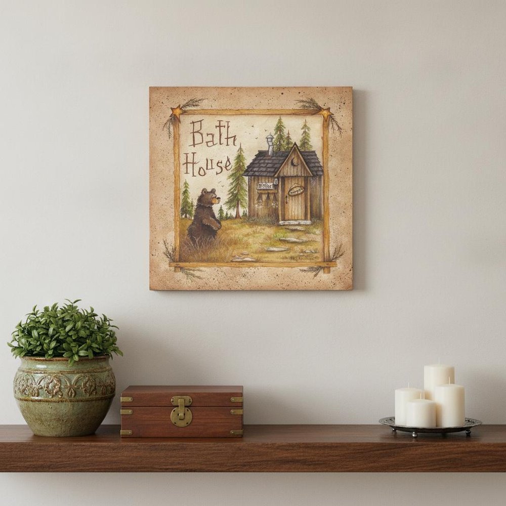 Bath House 4 Black Framed Print Bathroom Wall Art