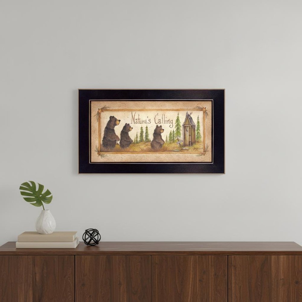 Natures Calling 4 Black Framed Print Wall Art