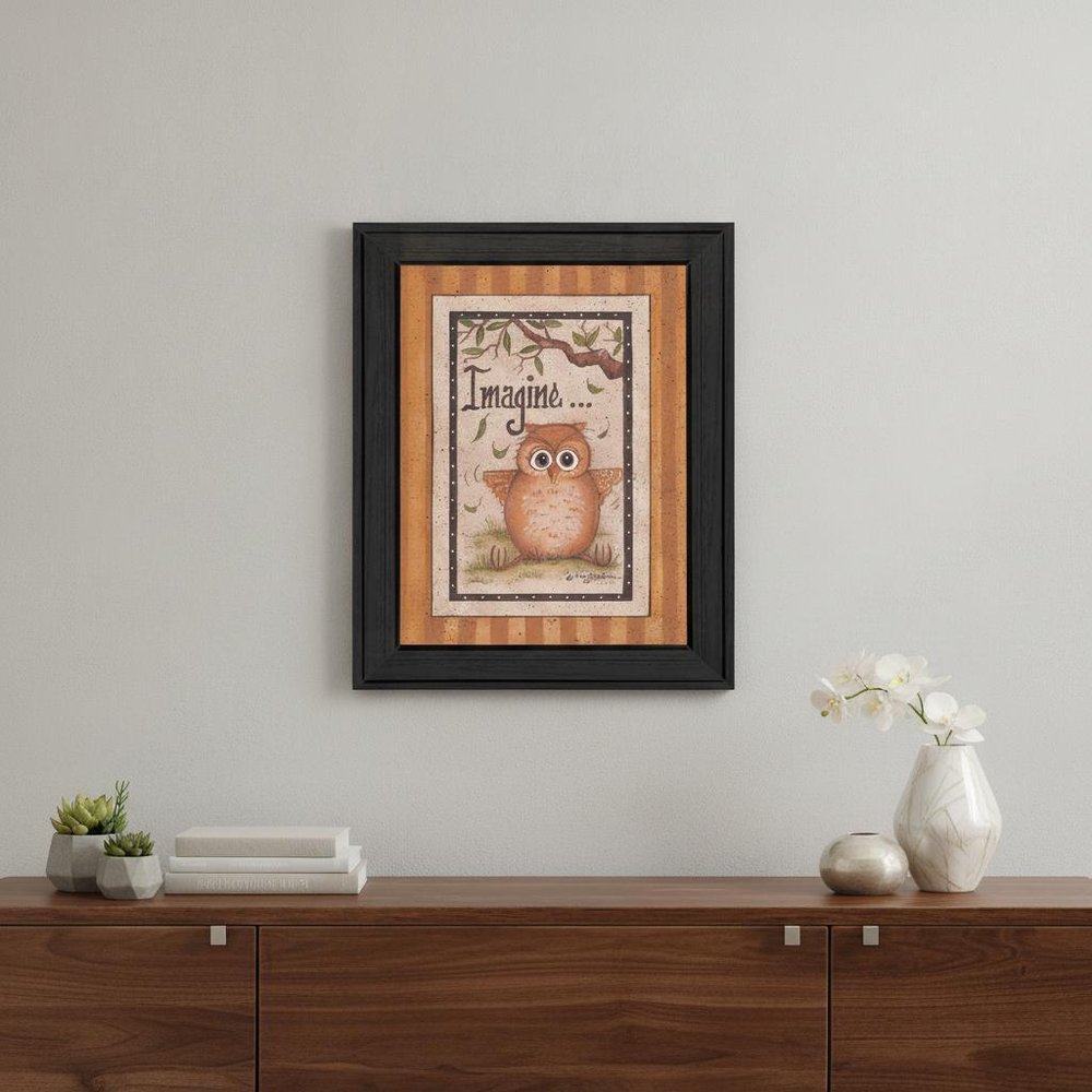 Imagine Black Framed Print Wall Art