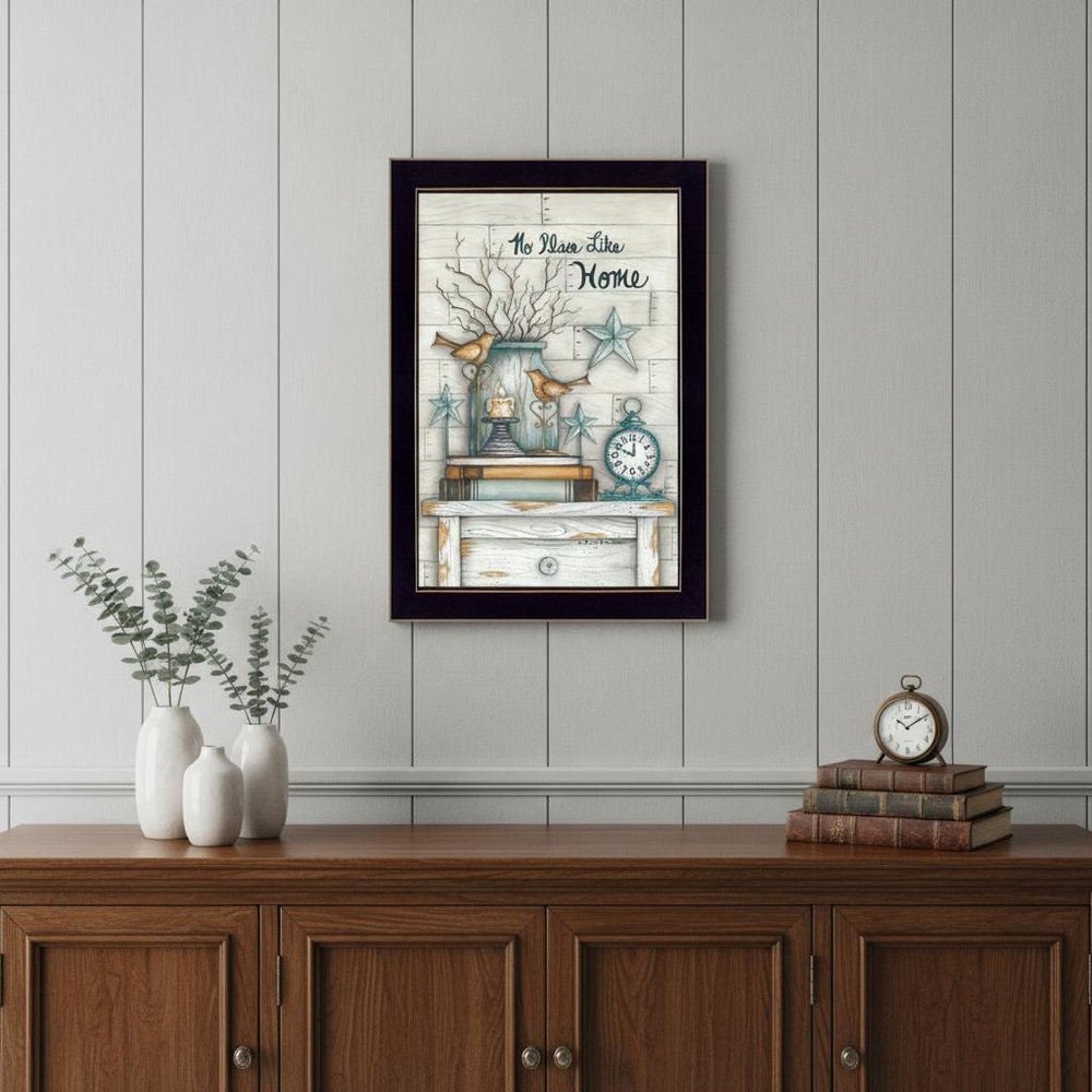 No Place Like Home 5 Black Framed Print Wall Art