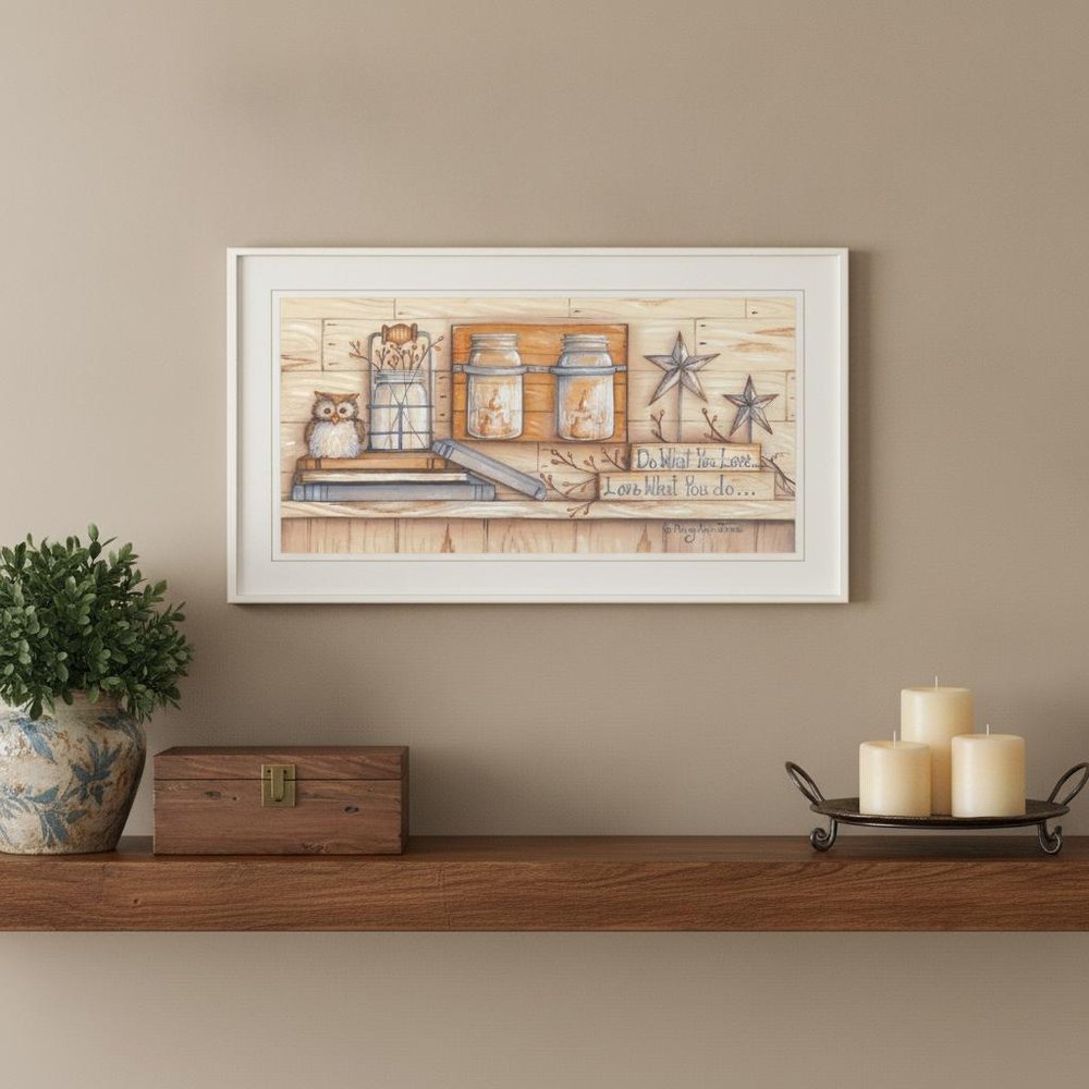 Do What You Love 1 White Framed Print Wall Art