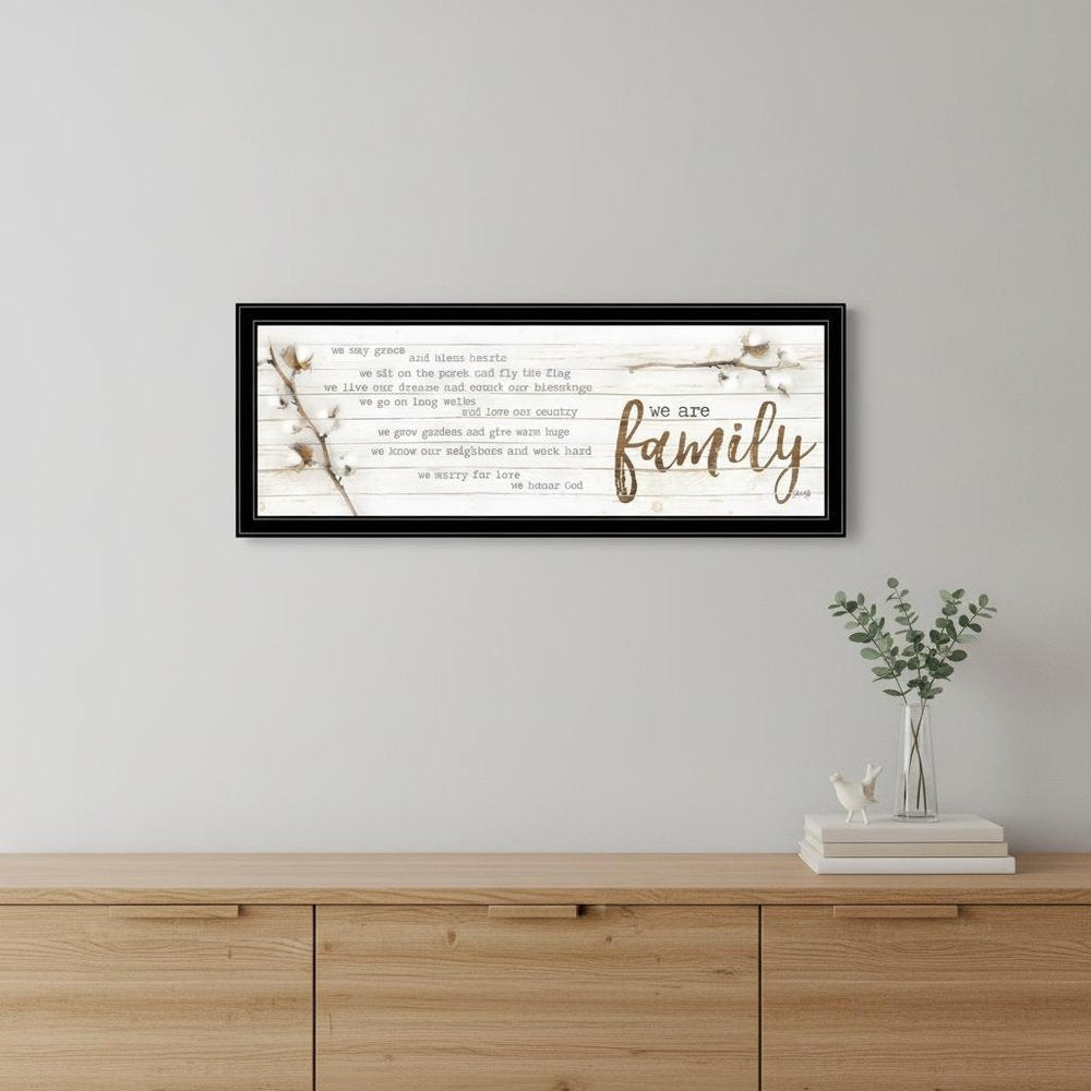 We are Family Black Framed Print Wall Art