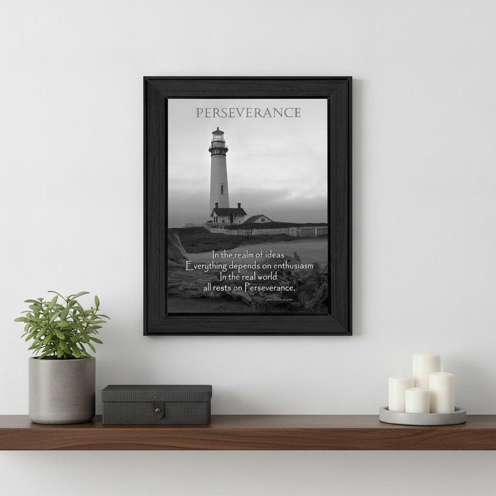 Perseverance 4 Black Framed Print Wall Art