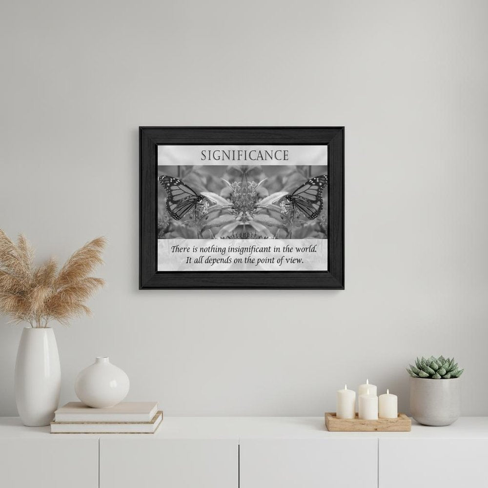Significance 5 Black Framed Print Wall Art