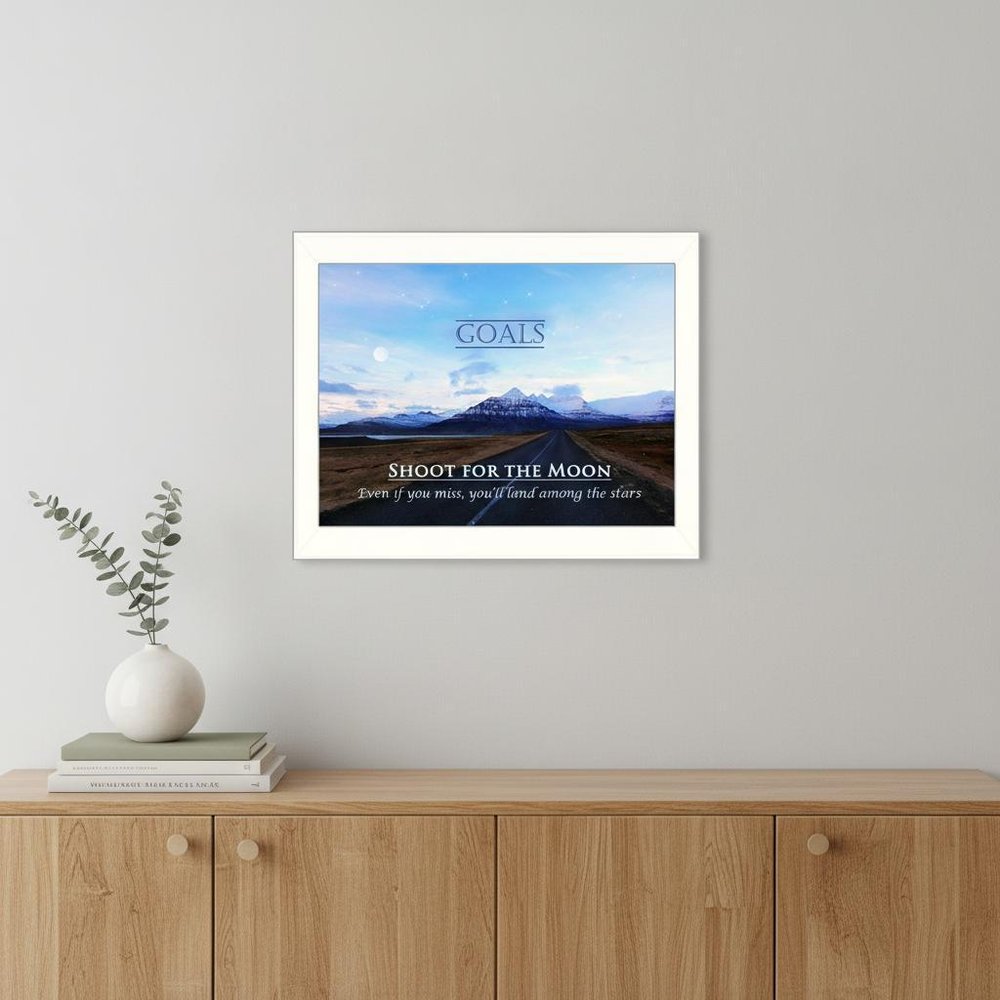 Goals 4 White Framed Print Wall Art