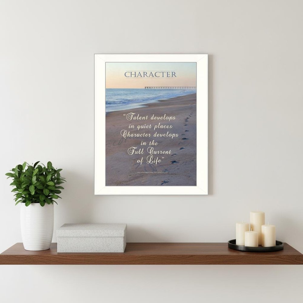 Character 4 White Framed Print Wall Art