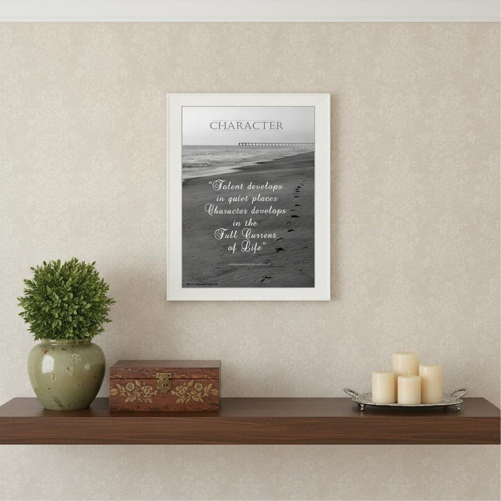 Character 6 White Framed Print Wall Art