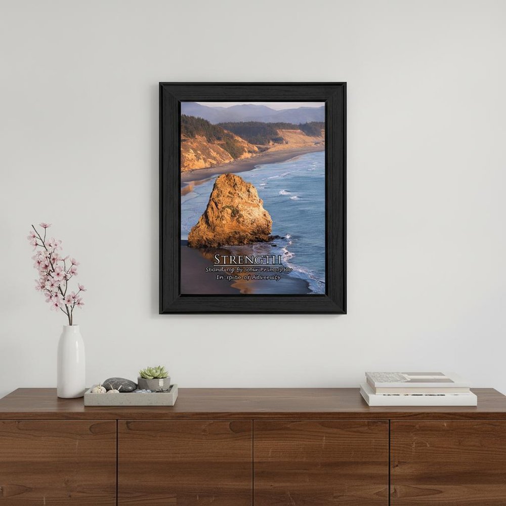 Strength 4 Black Framed Print Wall Art