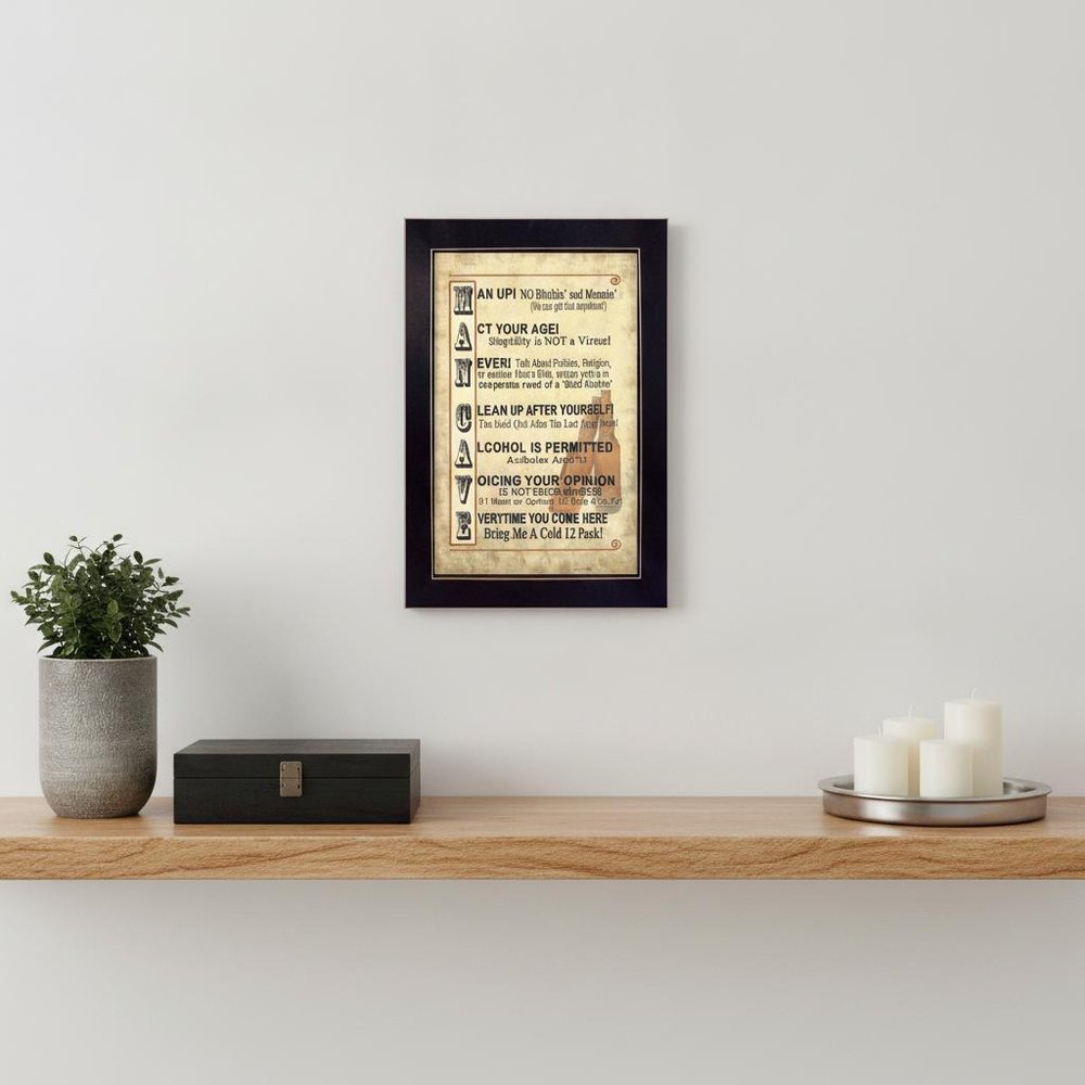Man Up 2 Black Framed Print Wall Art