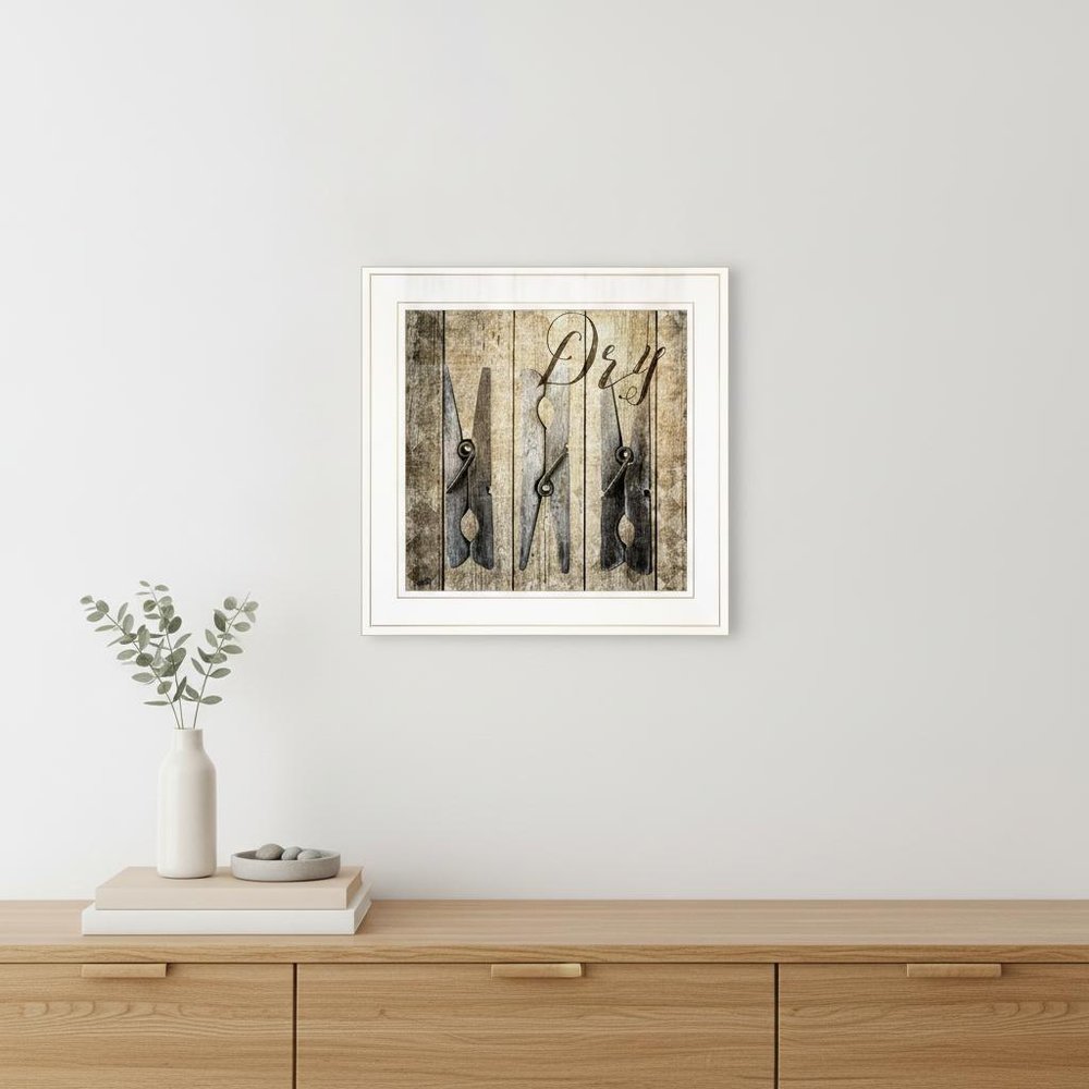 Dry 1 White Framed Print Wall Art