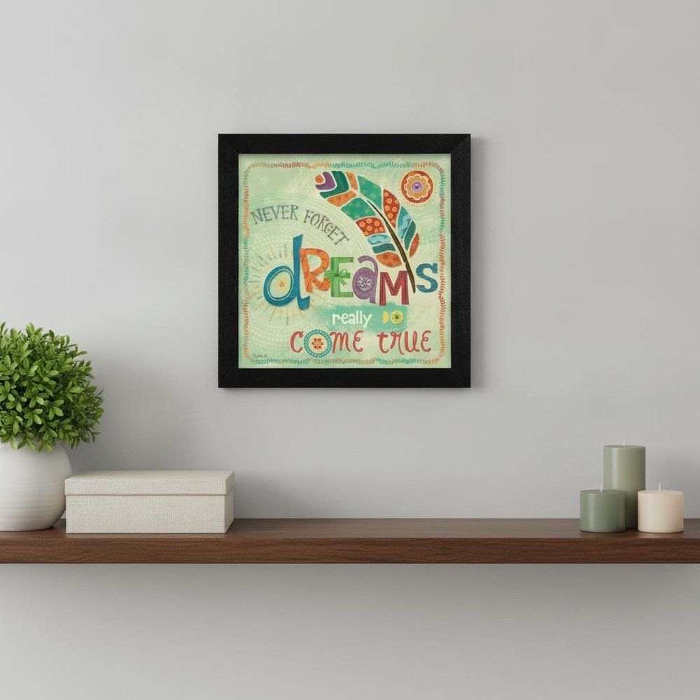 Dreams Come True Black Framed Print Wall Art