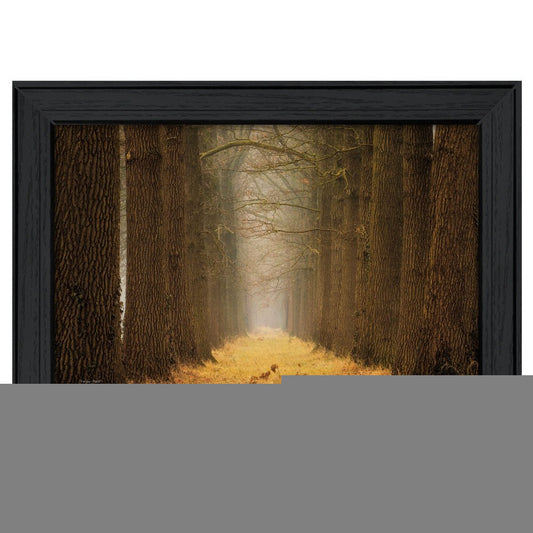 Yellow Path Black Framed Print Wall Art
