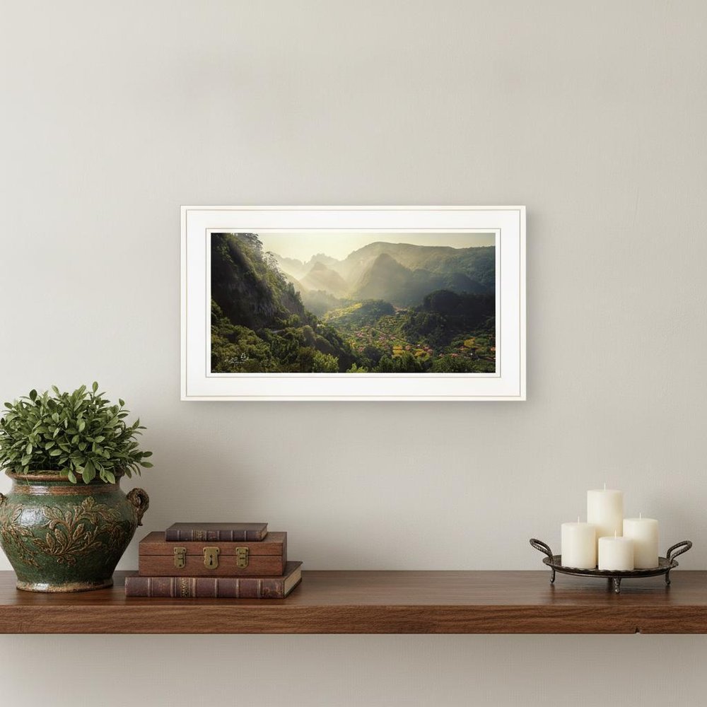 Land of the Hobbits Martin Podt Ready to Hang Framed Print White Frame White Framed Print Wall Art