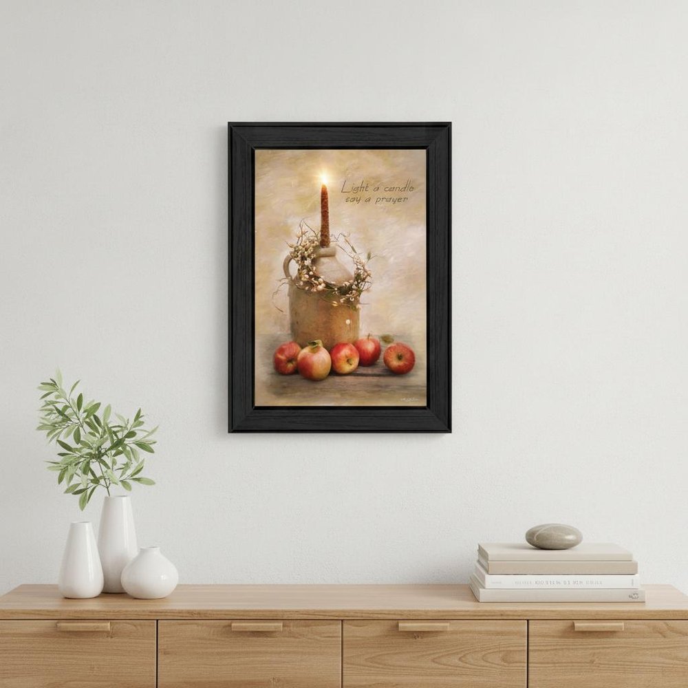 Say A Prayer 2 Black Framed Print Wall Art