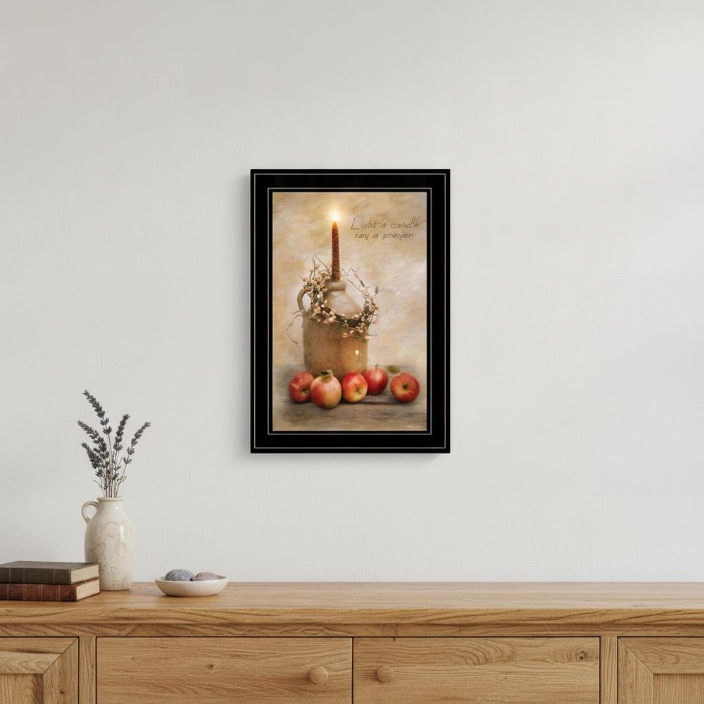 Say A Prayer 3 Black Framed Print Wall Art