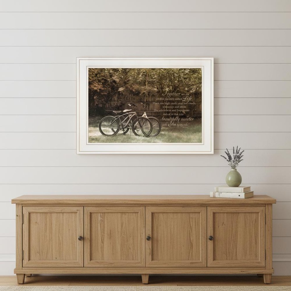 Journey Together 1 White Framed Print Wall Art