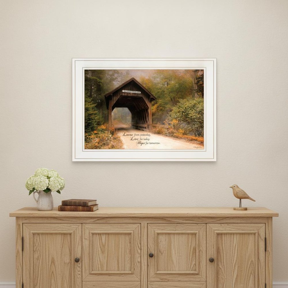Live for Today 1 White Framed Print Wall Art