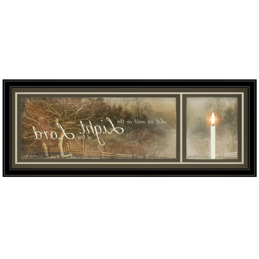 Walk in the Light 1 Black Framed Print Wall Art