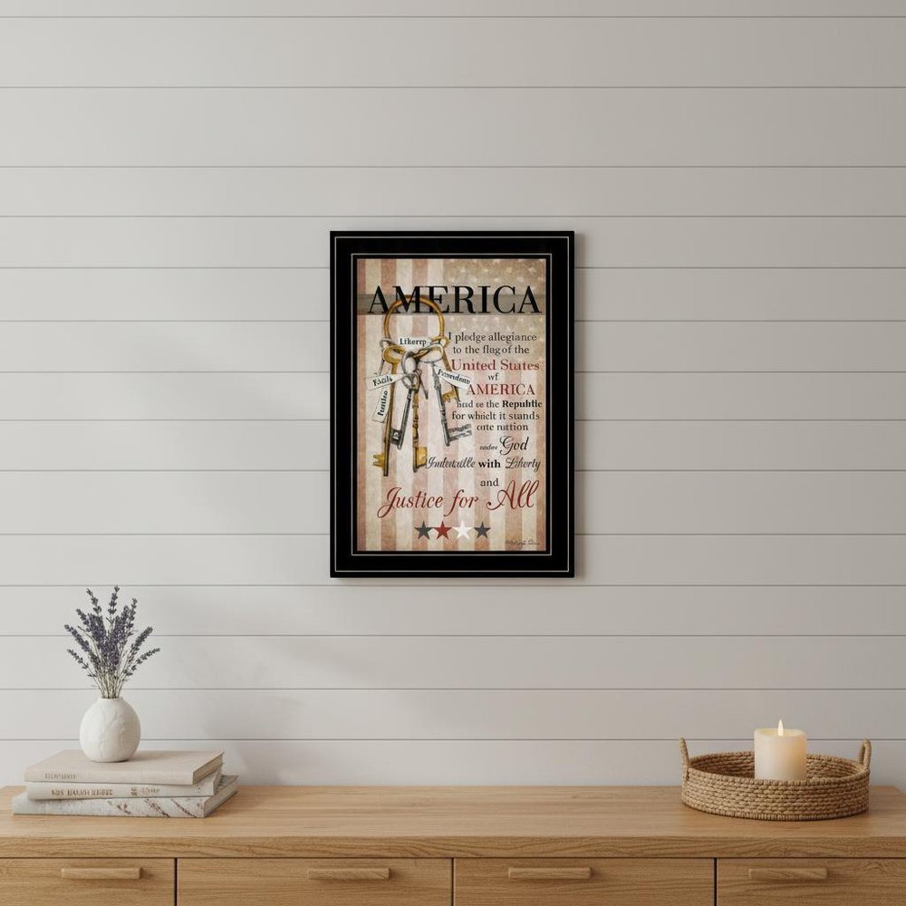 The Keys to Freedom 1 Black Framed Print Wall Art
