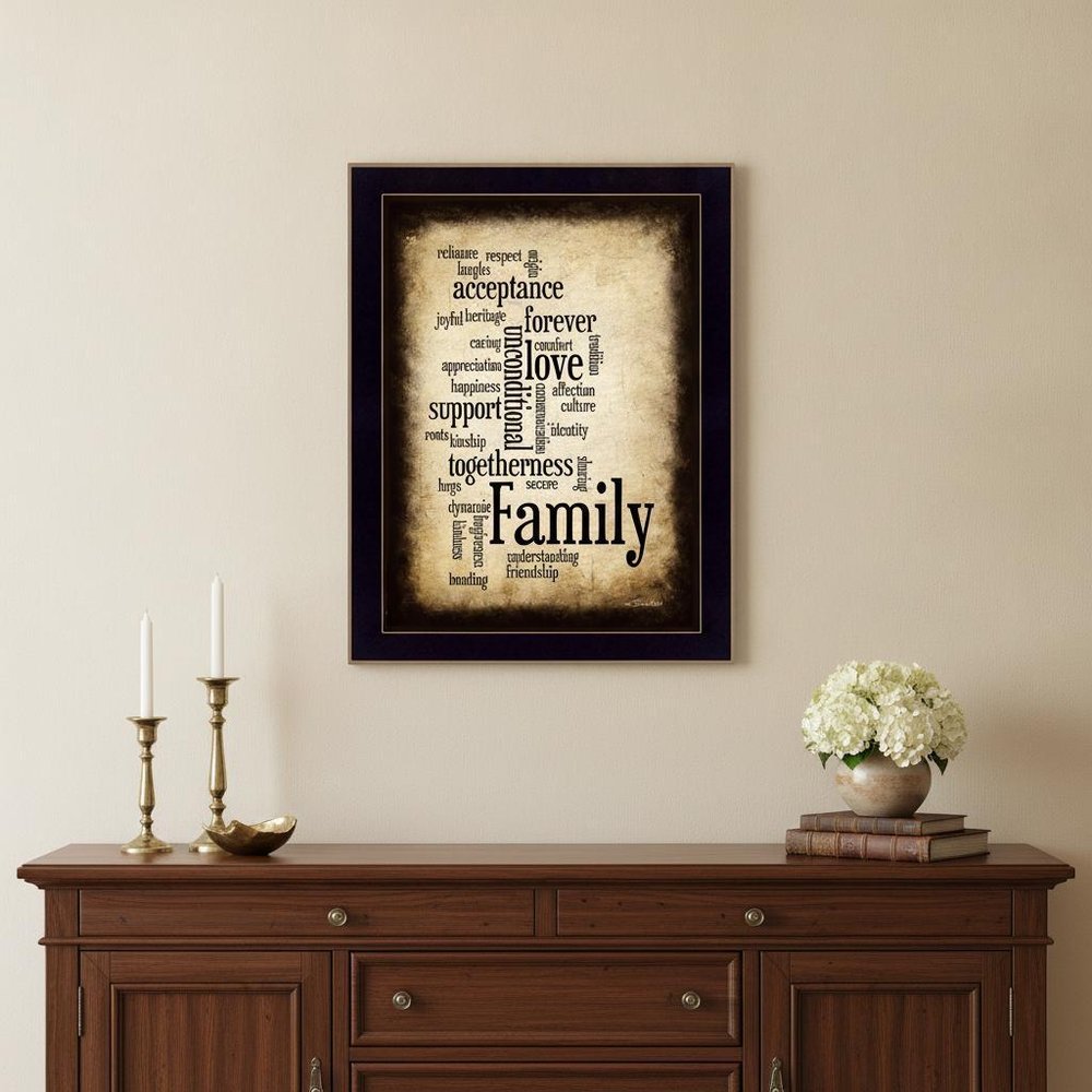 Family 11 Black Framed Print Wall Art