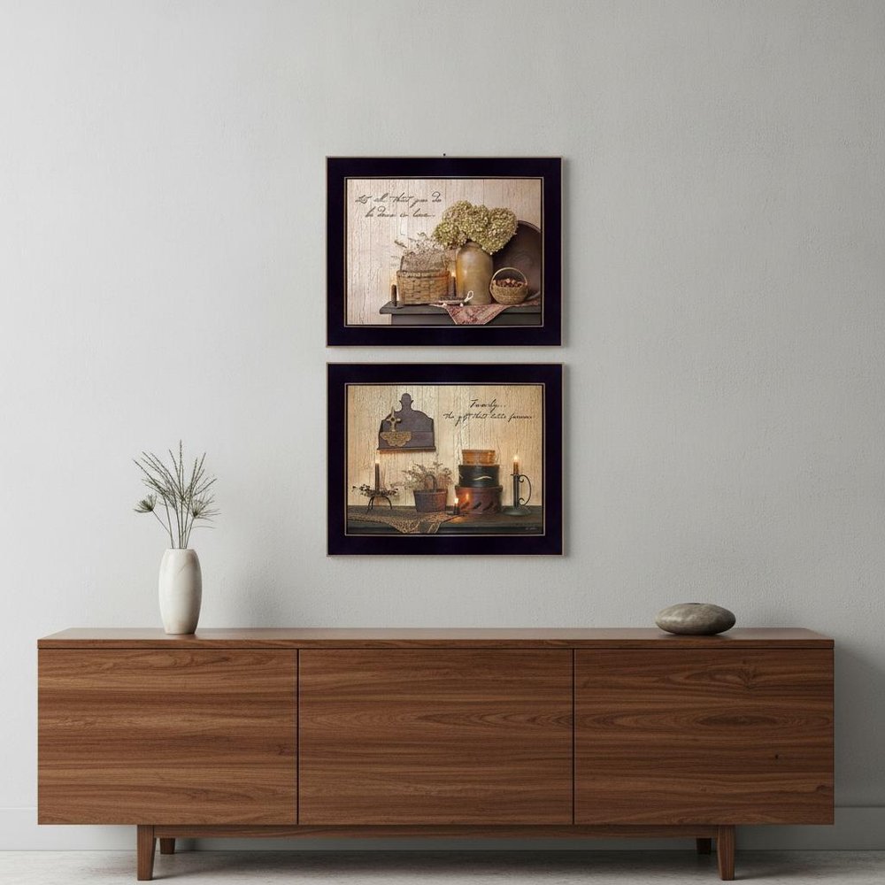 Set Of Two Keepsake Treasures Black Framed Print Wall Art
