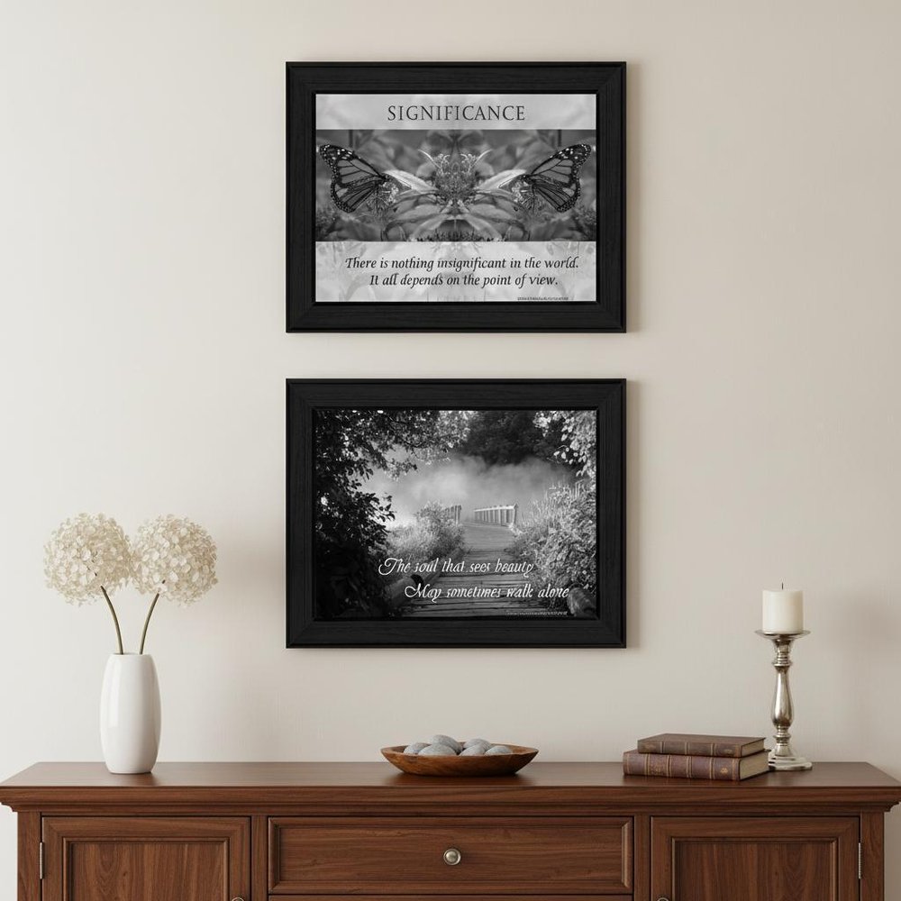 Set Of Two Beauty 2 Black Framed Print Wall Art