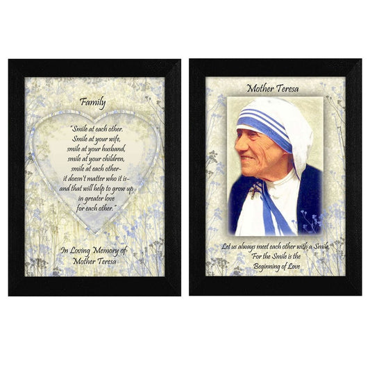 Set Of Two Family Quotes Black Framed Wall Art