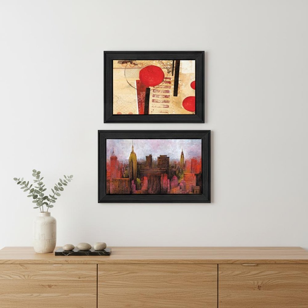 Set Of Two NYC Harmony 2 Black Framed Print Wall Art