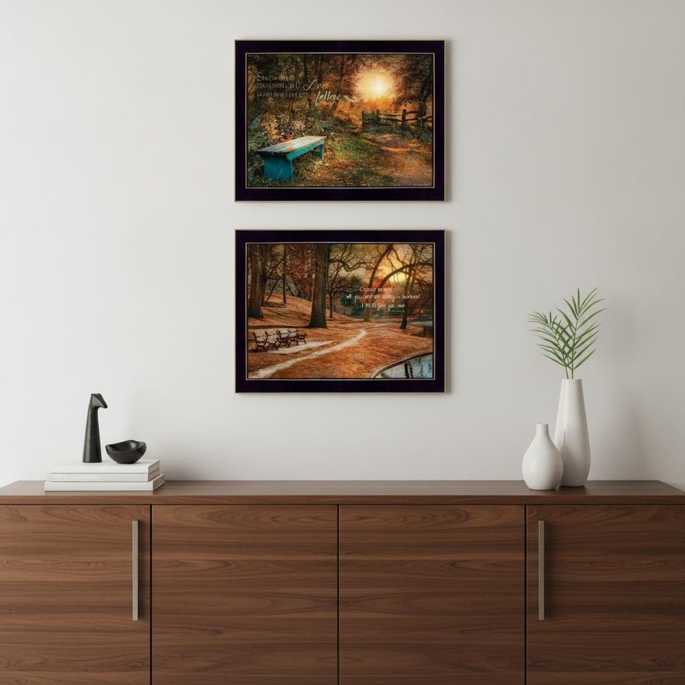 Set Of Two Resting Places 2 Black Framed Print Wall Art