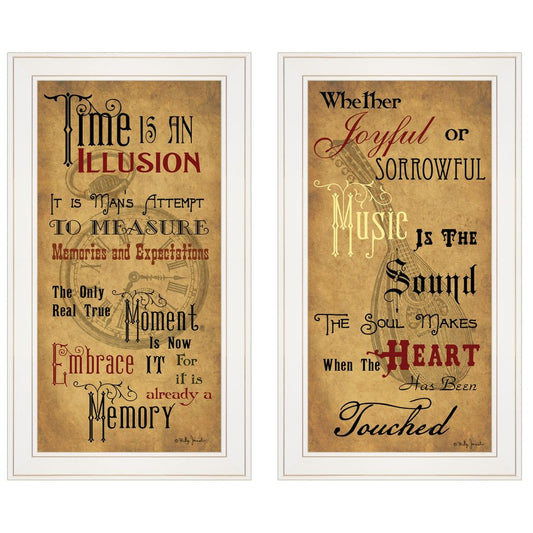 Set Of Two Joyful 1 White Framed Print Wall Art