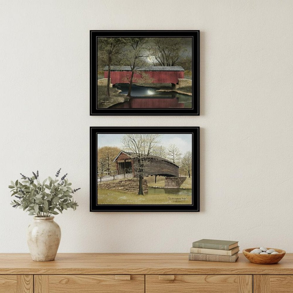 Set Of Two Bridge Collection I 2 Black Framed Print Wall Art