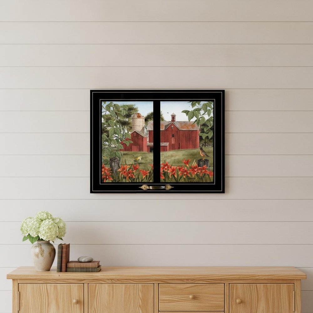Summer Days 4 Black Framed Print Wall Art