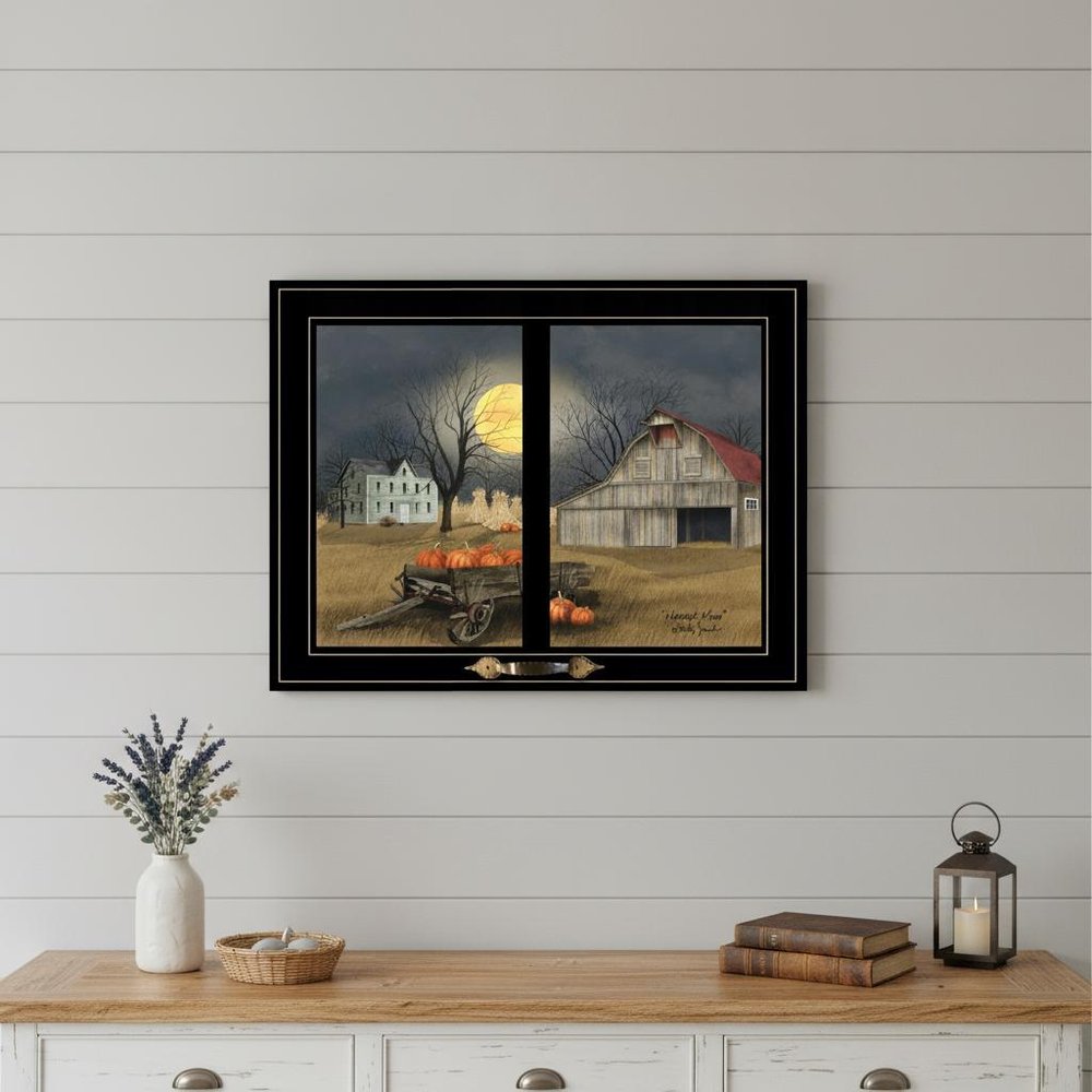 Harvest Moon 10 Black Framed Print Kitchen Wall Art