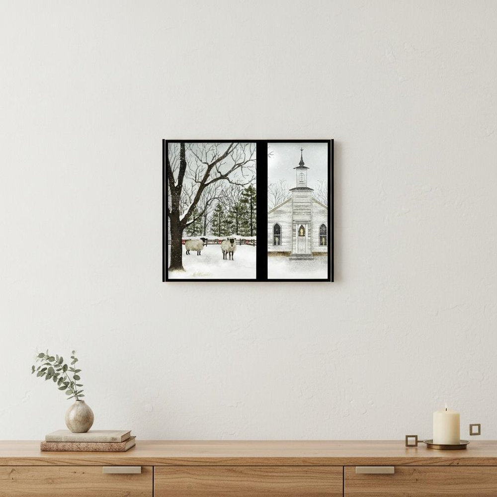 I Heard the Bells on Christmas Day 2 Black Framed Print Wall Art