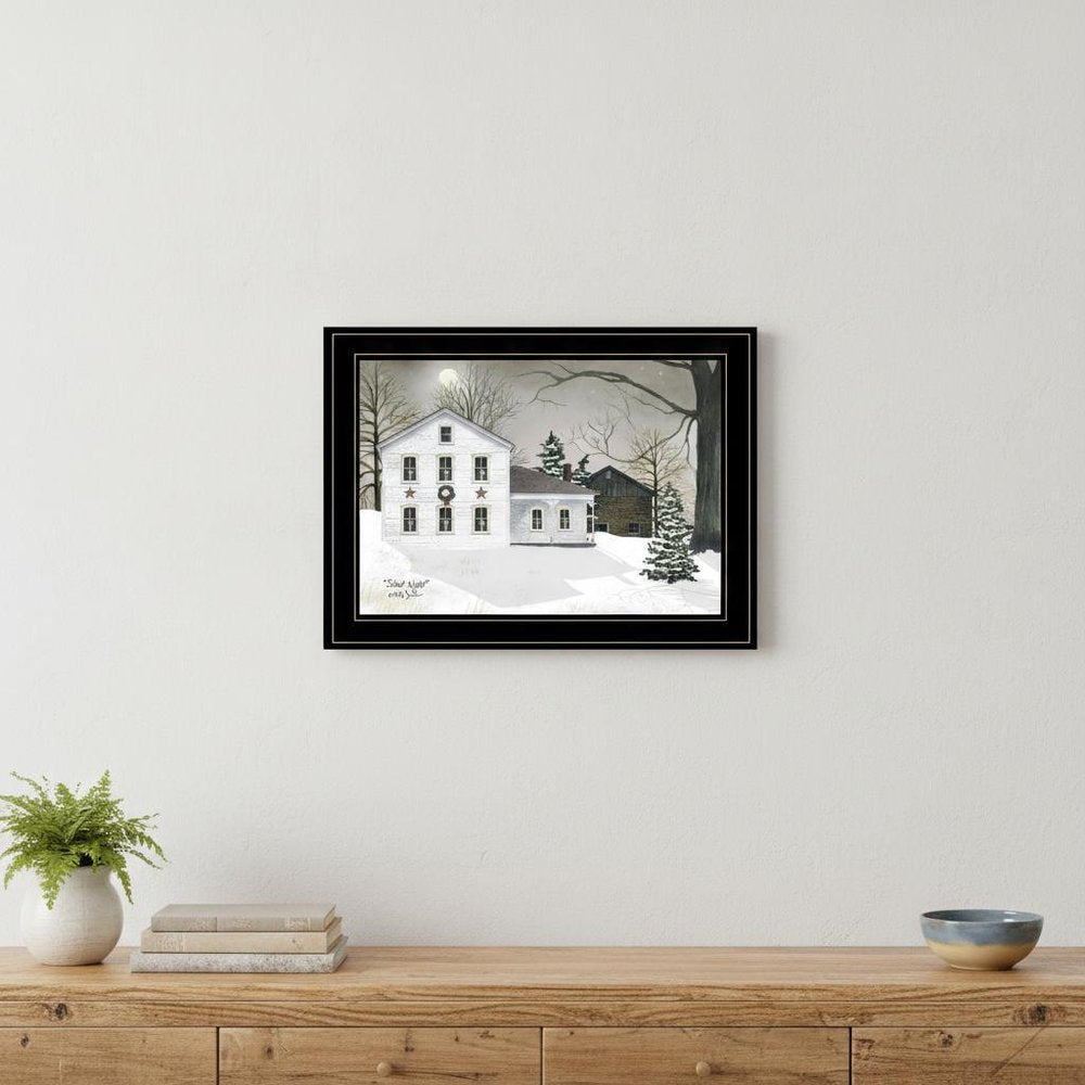 Silent Night 1 Black Framed Print Wall Art