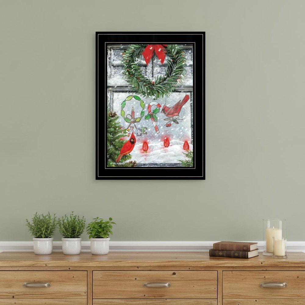 Christmas Peace 2 Black Framed Print Wall Art