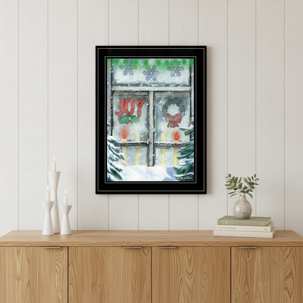 Christmas Joy 2 Black Framed Print Wall Art